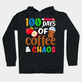 100 Days of Coffee  Teacher Coffe Caffeine Student Class Hoodie